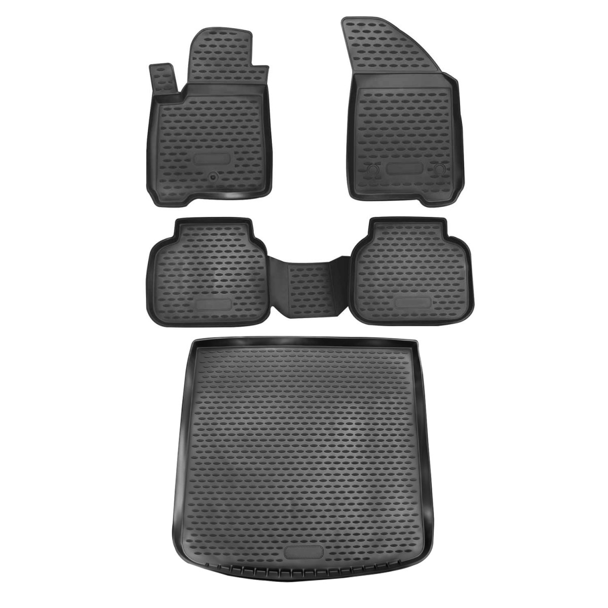 Dodge Journey Floor-Trunk Mats - Omac - 3D - Black - 2009-2011